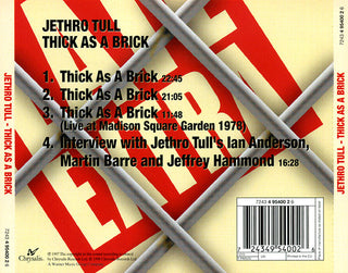 Jethro Tull : Thick As A Brick (CD, Album, RE, RM)