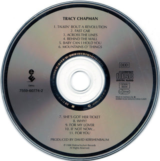 Tracy Chapman : Tracy Chapman (CD, Album, RE, RP)