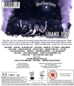 Black Stone Cherry : Thank You, Livin' Live, Birmingham, UK (Blu-ray, Multichannel)