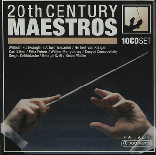 Wilhelm Furtwängler / Arturo Toscanini / Herbert von Karajan / Karl Böhm / Fritz Reiner / Willem Mengelberg / Serge Koussevitzky / Sergiu Celibidache / George Szell / Bruno Walter : 20th Century Maestros (10xCD, Comp, Mono + Box)